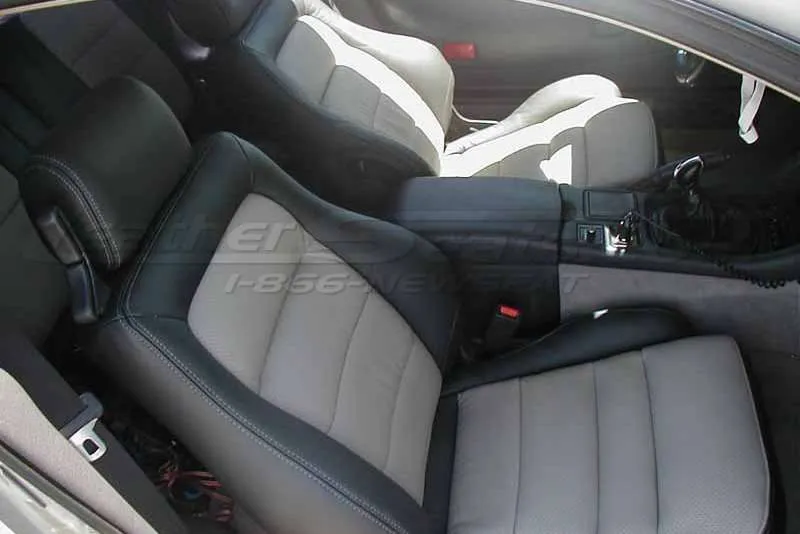 Mitsubishi 3000GT/Dodge Stealth installed kit - Dark Graphite w/ Dove Grey - rear seats
