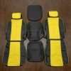 2002-2005 Dodge Ram Leather Upholstery Kit - Black & Velocity Yellow - Front seat upholstery