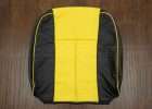 Black & Velocity Yellow Dodge Ram backrest upholstery