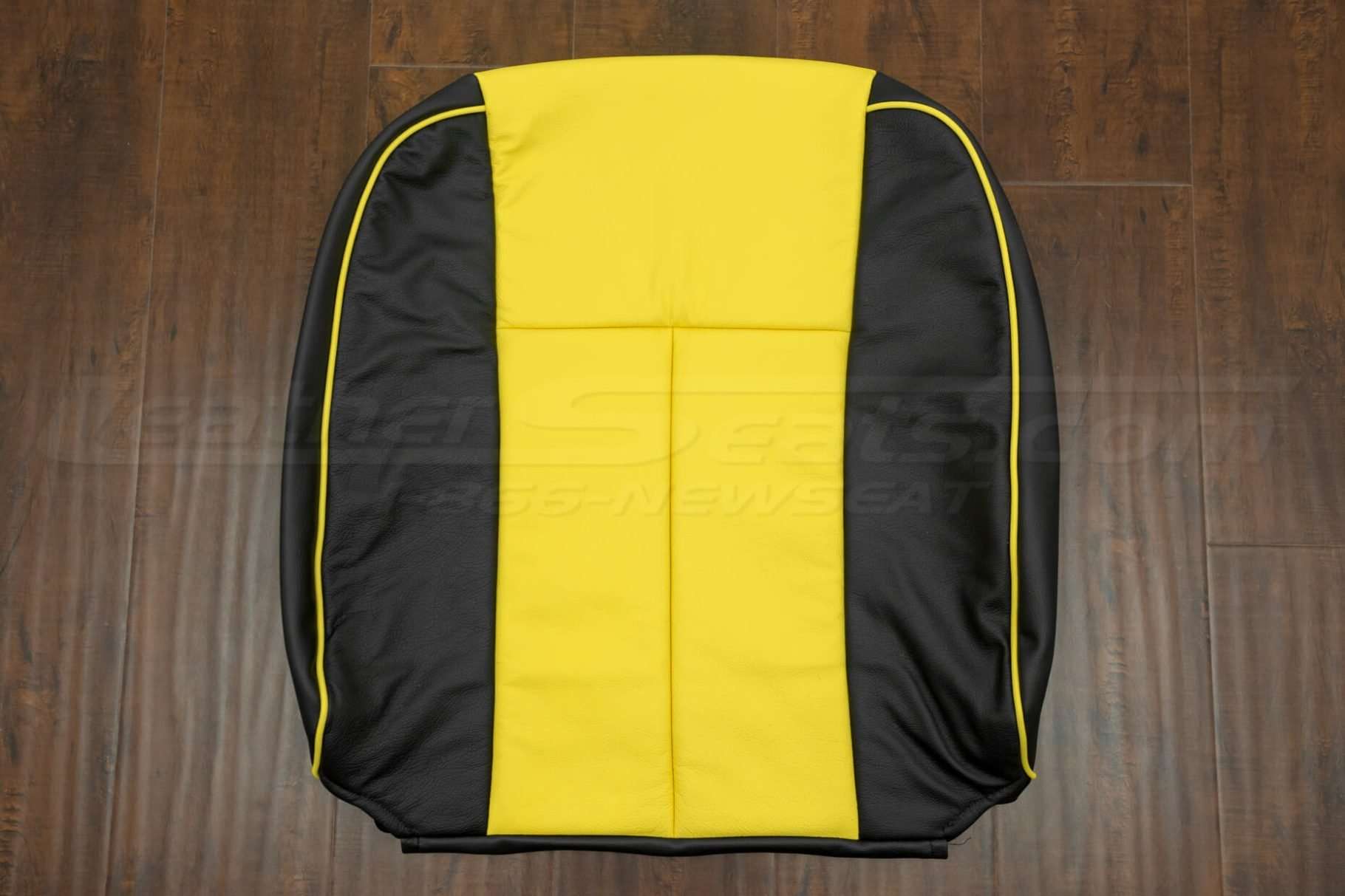 Black & Velocity Yellow Dodge Ram backrest upholstery