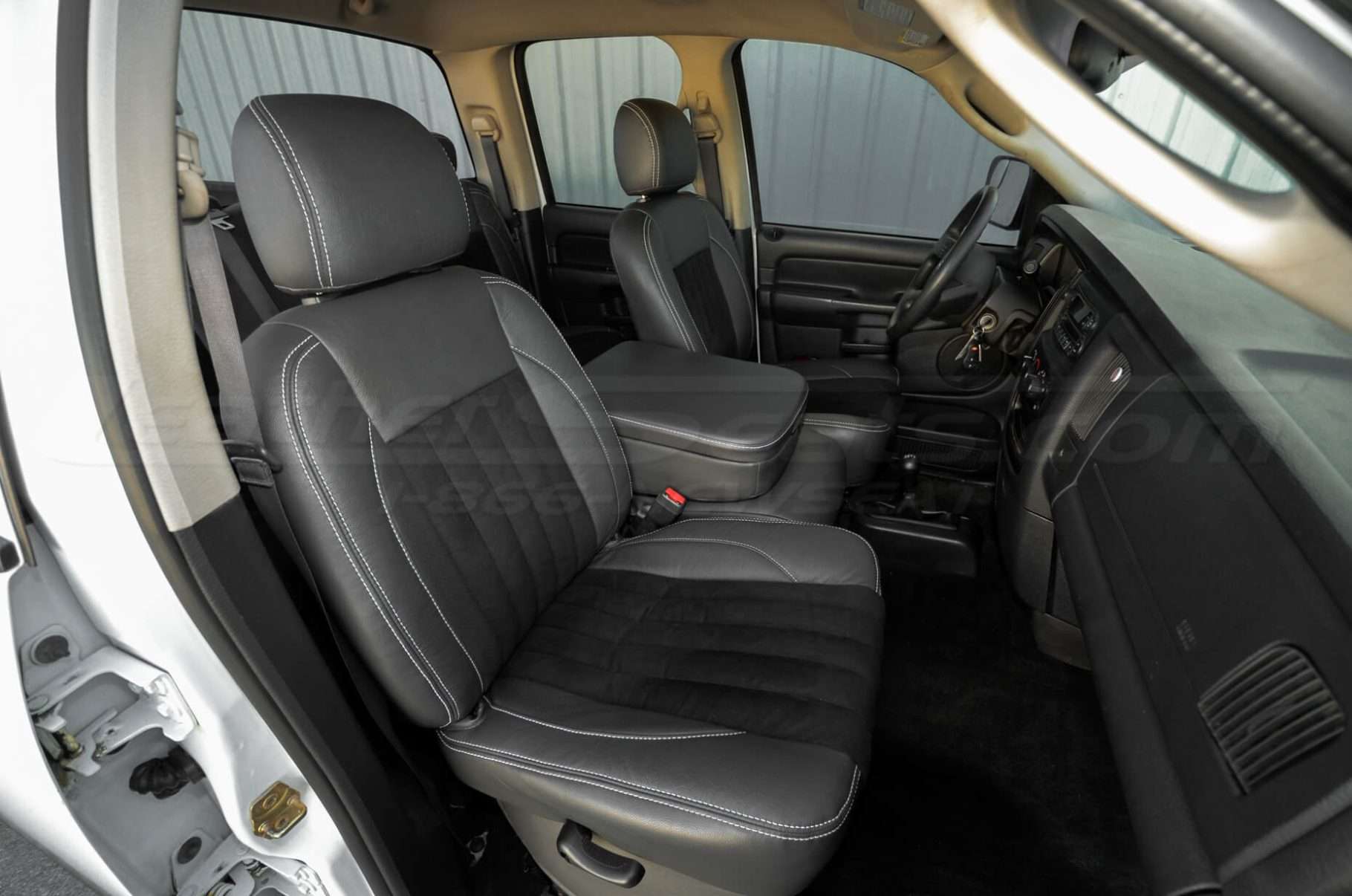 2003-2005 Dodge Ram Installed - Dark Graphite w/ Black Suede - Front Passenger