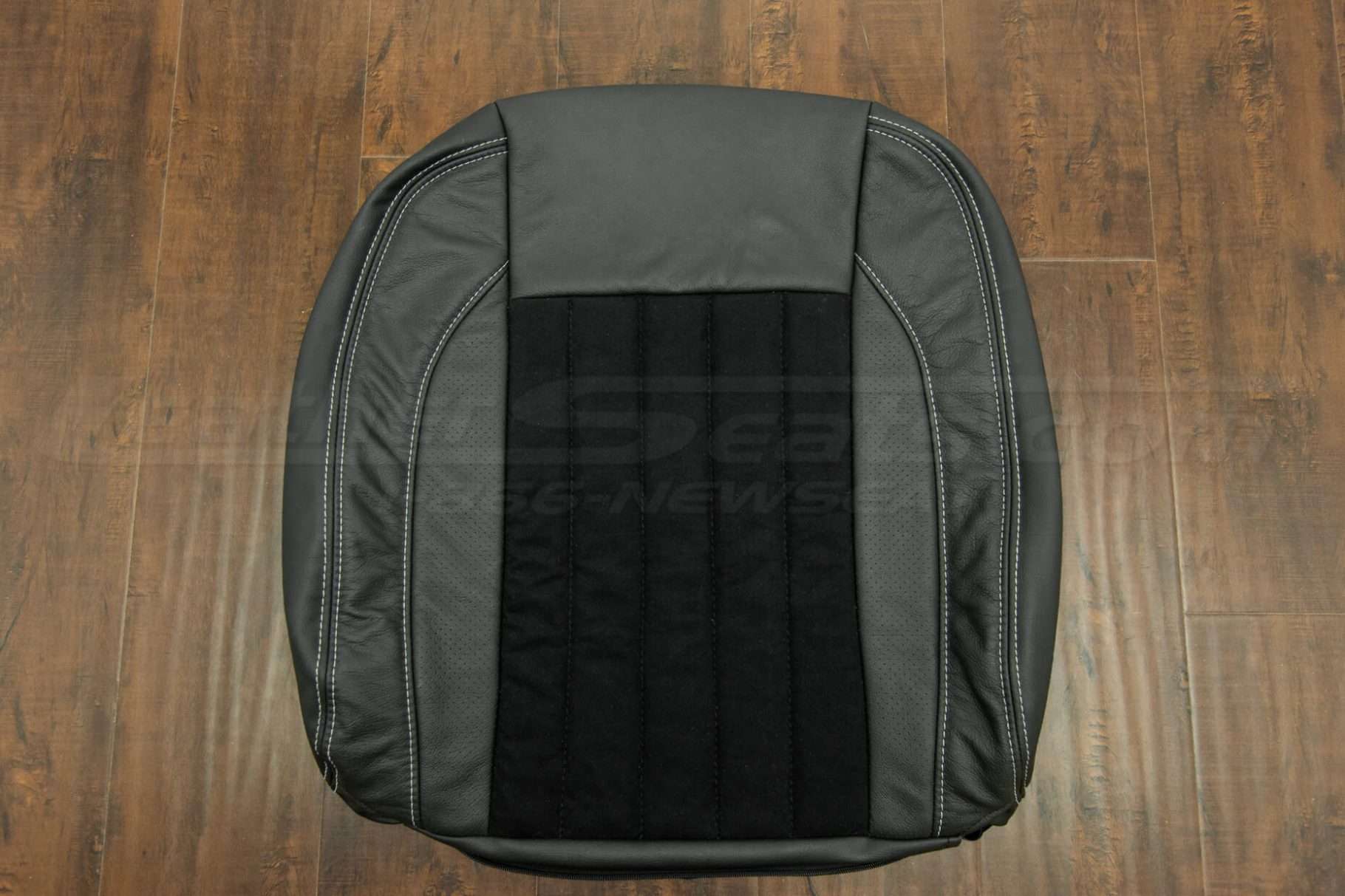 2002-2005 Dodge Ram Upholstery Kit - Dark Graphite & Black Suede - Front backrest upholstery