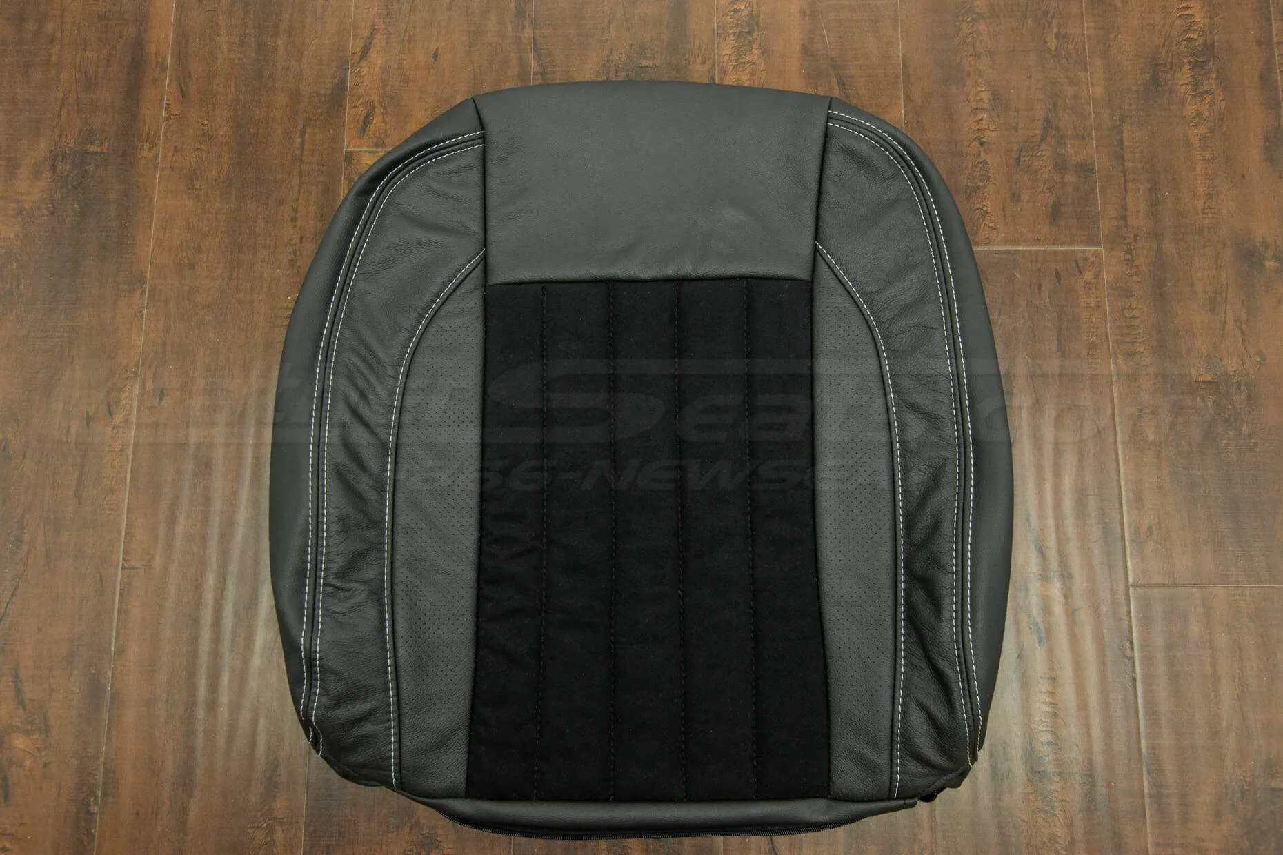 2002-2005 Dodge Ram Upholstery Kit - Dark Graphite & Black Suede - Front backrest upholstery