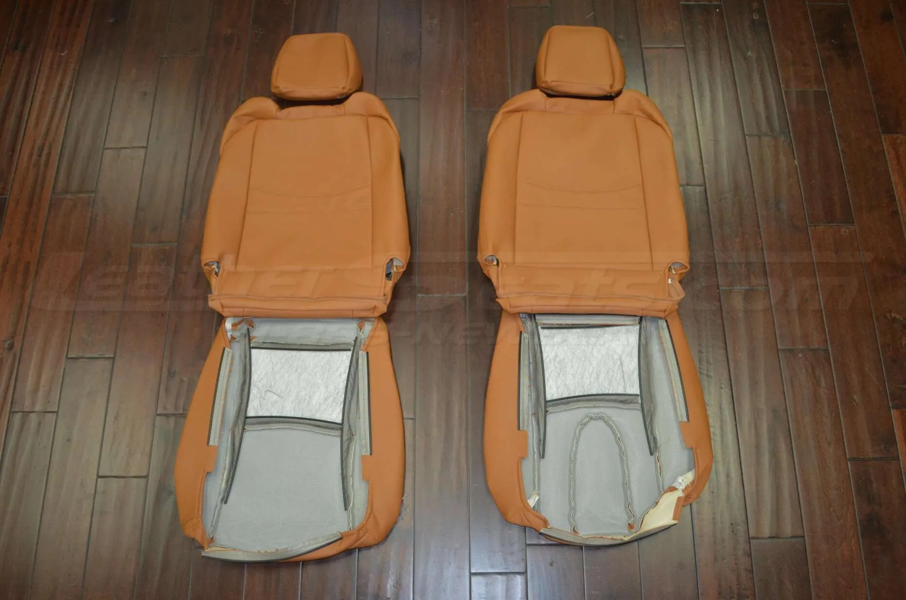 Nissan 350z Leather Kit - Burnt Orange - Back of front seats