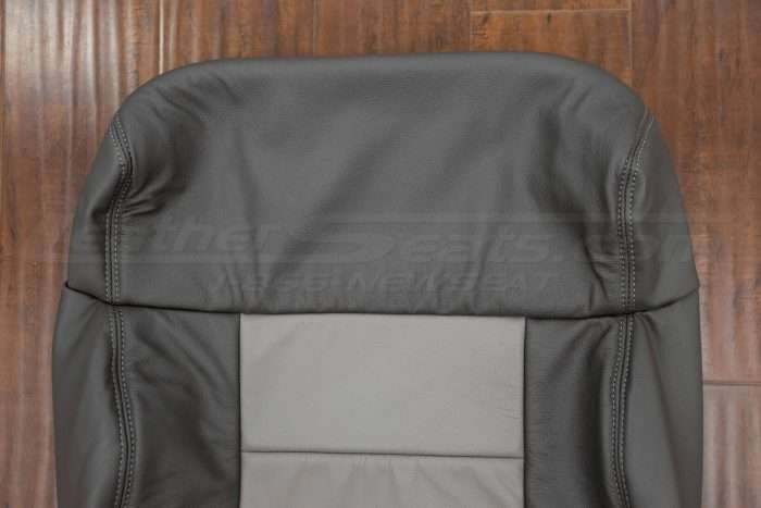 Ford F-150 Upholstery Kit - Graphite & Stone - Upper section of backrest