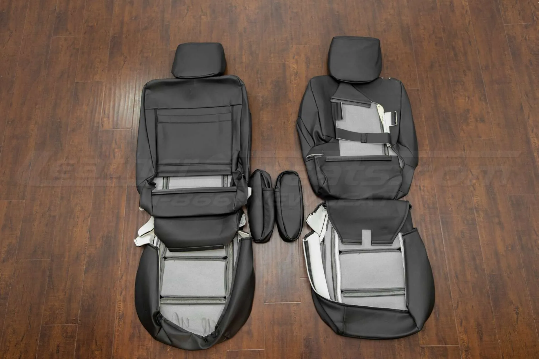 Nissan Titan Upholstery Kit - Black - Back of front seats and armrest