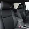 Toyota Tacoma Installed Leather Kit - Black - Installed - Front interior from backrest up
