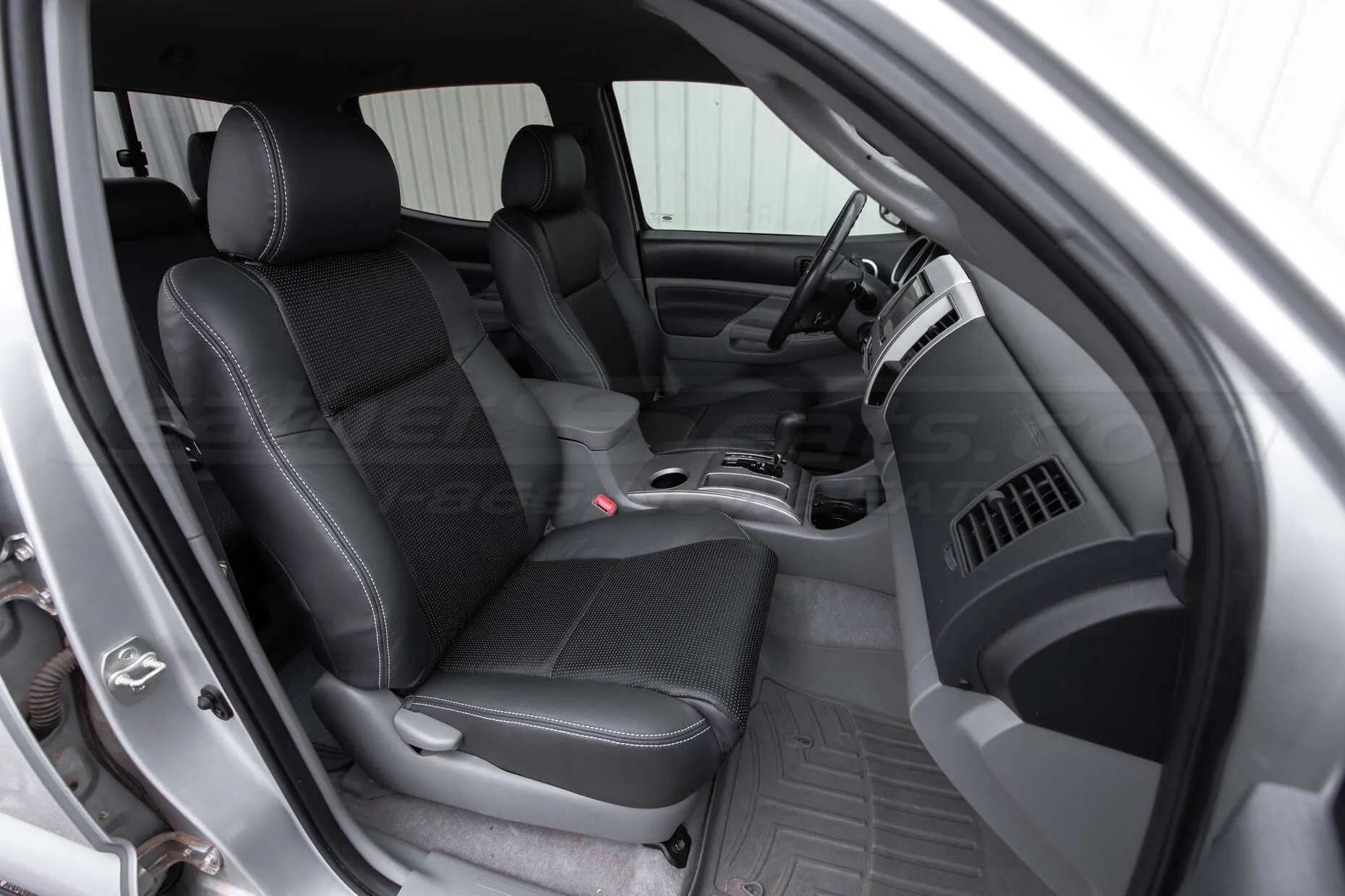 Toyota Tacoma Installed Leather Kit - Black - Installed - Front passenger seat