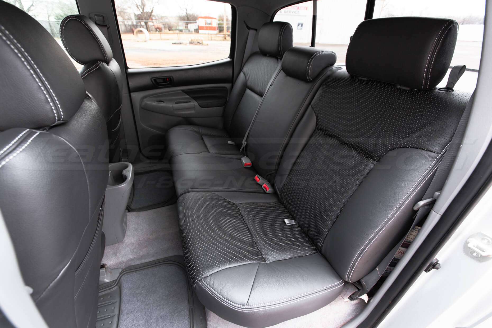 Toyota Tacoma Installed Leather Kit - Black - Installed - Rear seats