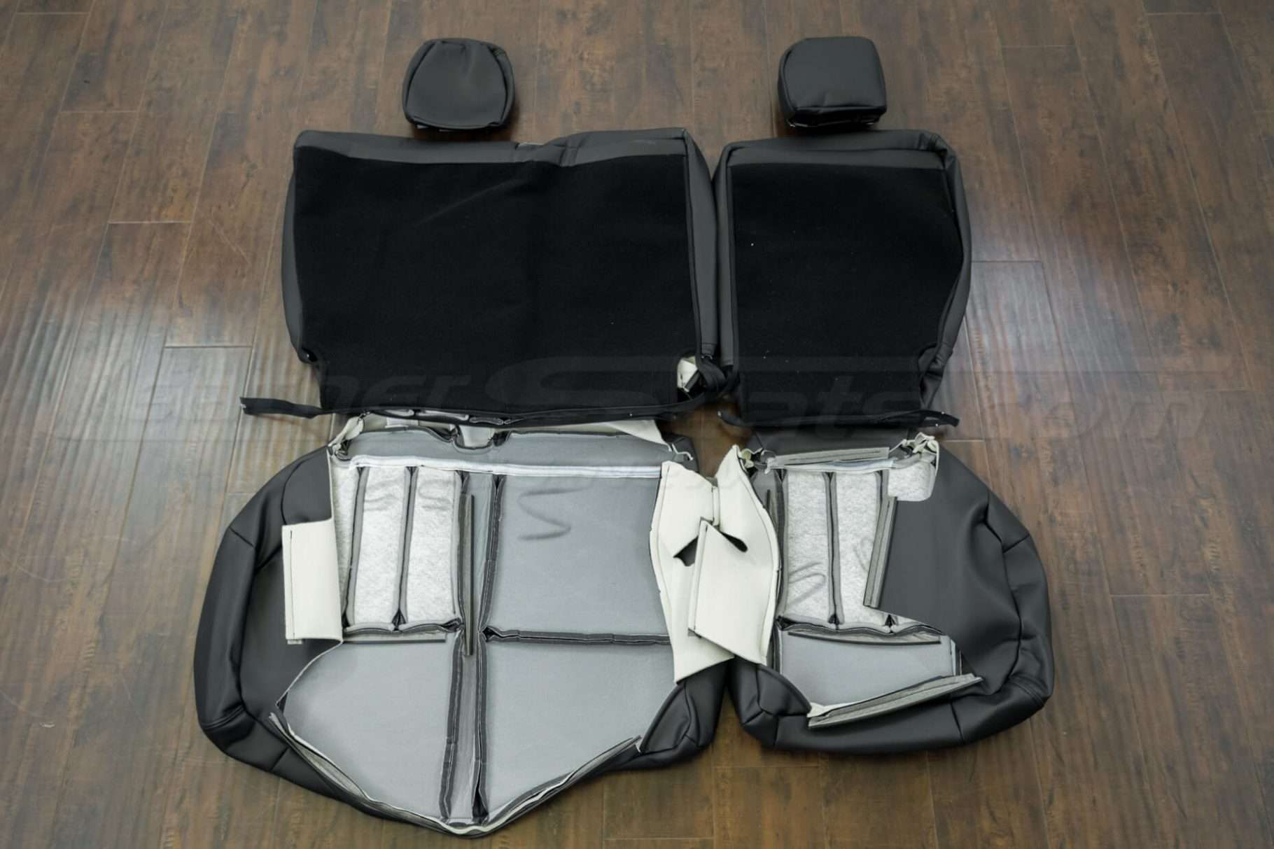 Jeep Liberty Leather Kit - Black - Back view of rear seat