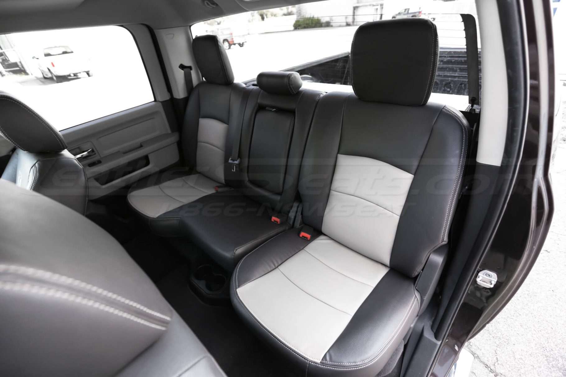 2009-2012 Dodge Ram Installed Kit- Dark Graphite w/ Slate - Rear Seats