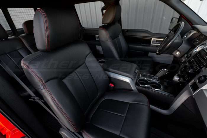 Ford F-150 Leather Seats - Black - Front interior