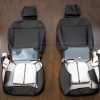Ford F-150 Upholstery Kit - Black - Back view of front seats