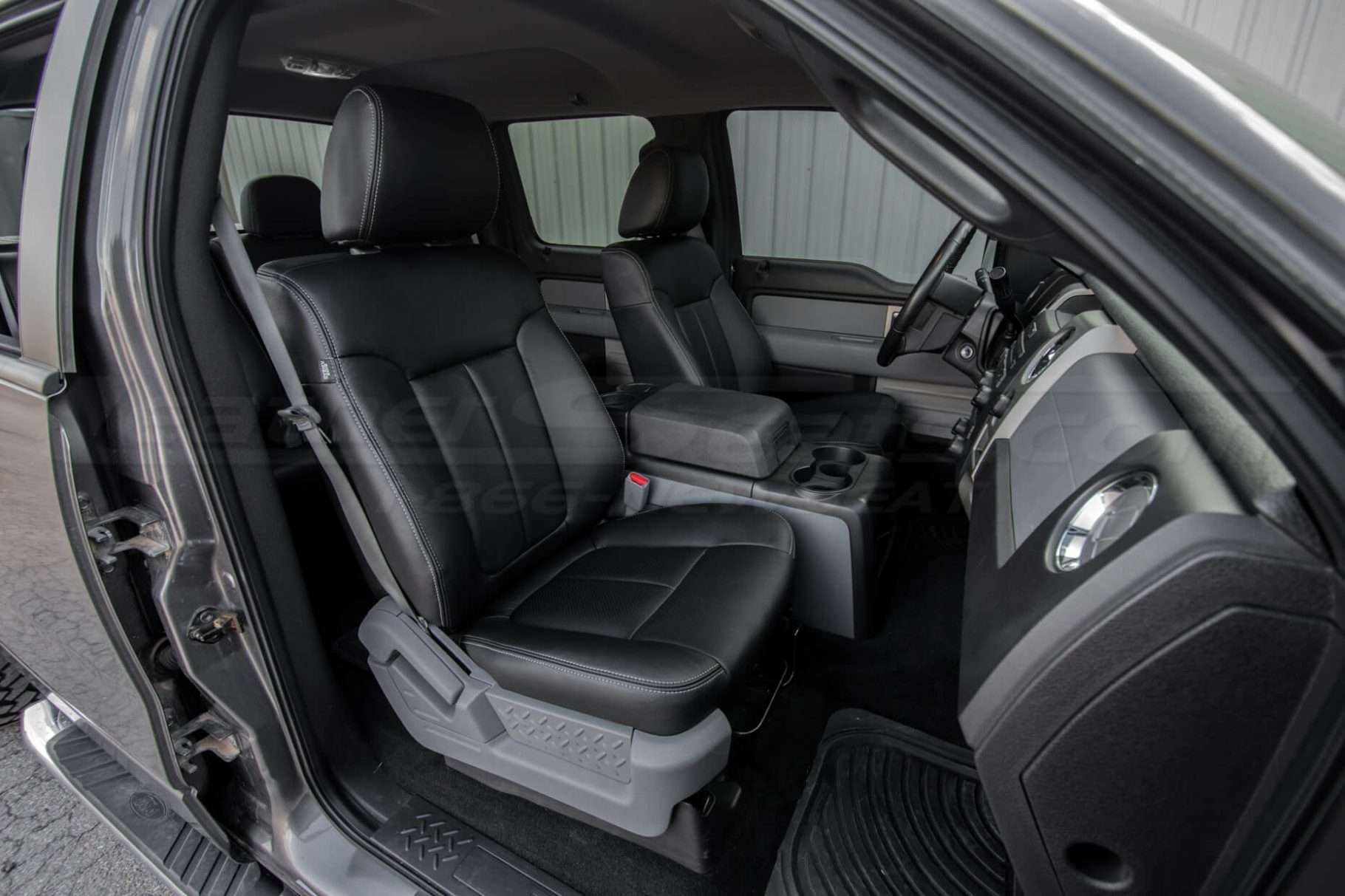 Ford F-150 Upholstery Kit - Black - Installed - Front interior