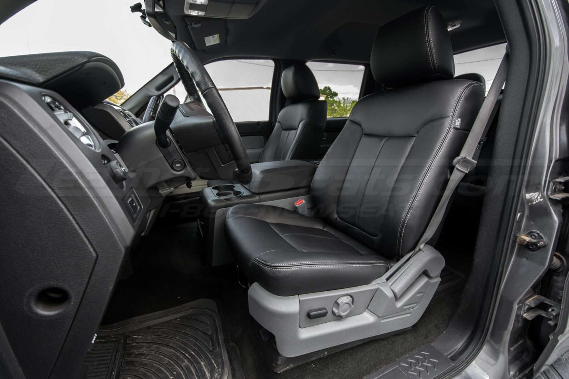 Ford F-150 Upholstery Kit - Black - Installed - Front driver seat