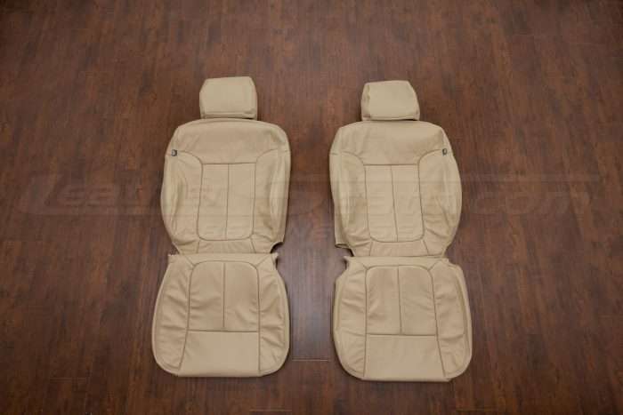 Ford F-150 Leather Upholstery Kit - Sandstone - Front seats