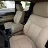 Ford F-150 Leather Upholstery Kit - Sandstone - Installed - Front interior with console