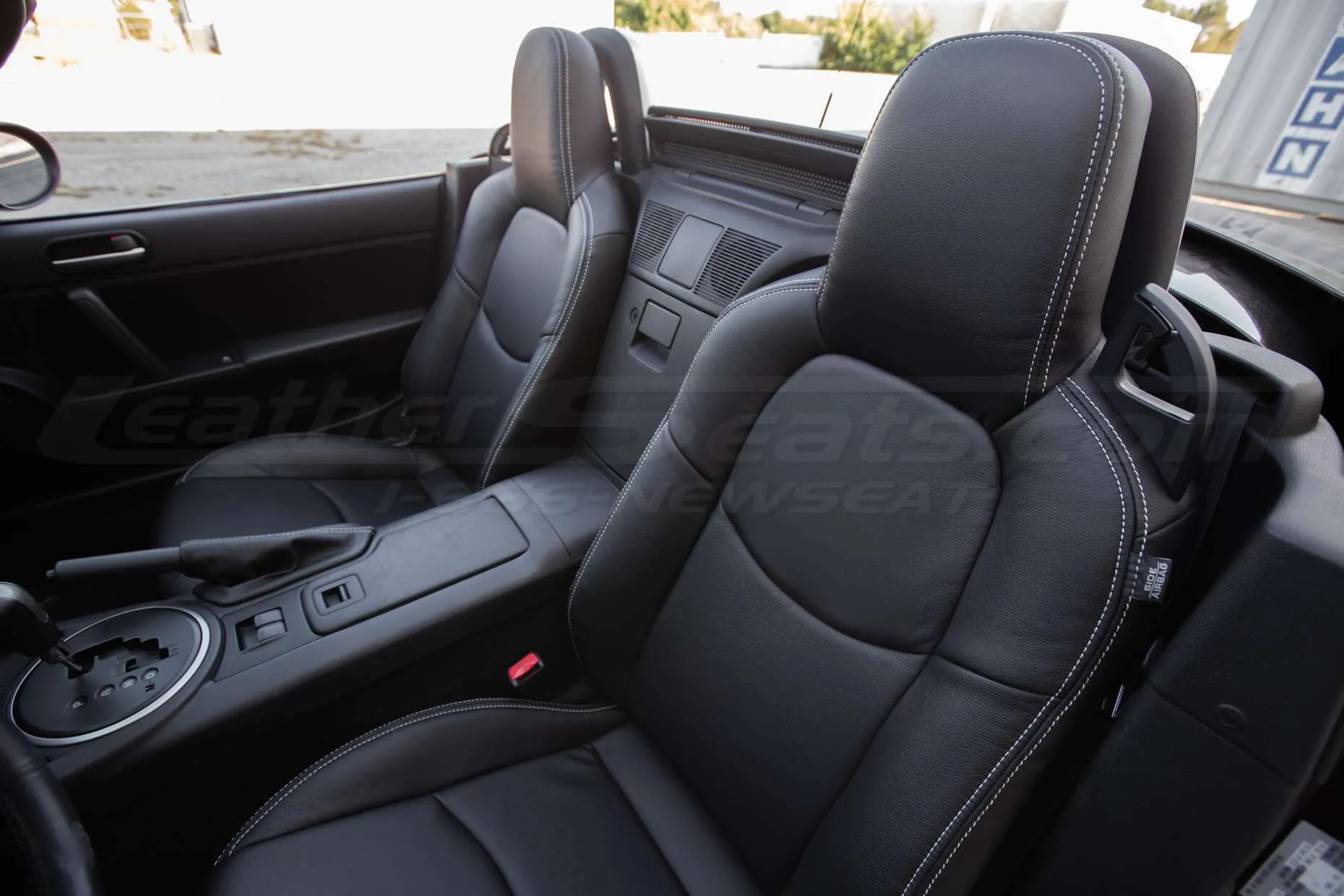 Mazda Mazda Miata Installed Leather Seats- Black - Front drivers seat
