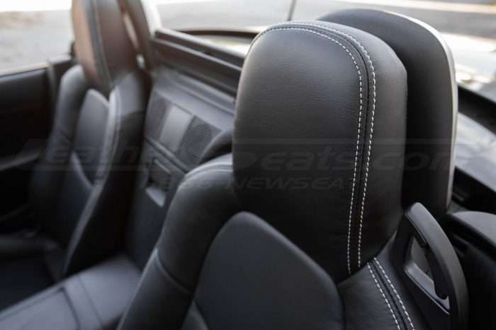 Mazda Mazda Miata Installed Leather Seats- Black - Driver seat headrest