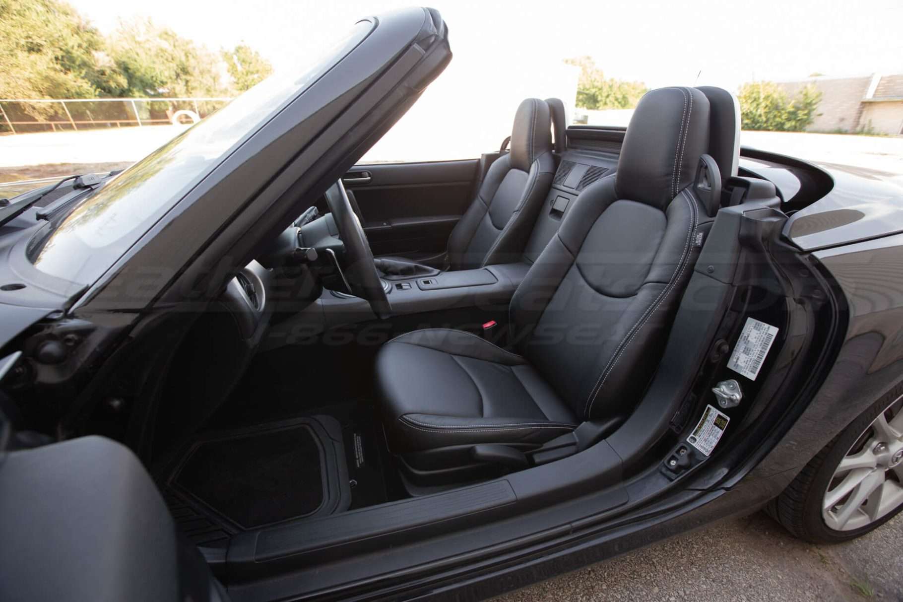 2009-2015 Mazda Miata Upholstery Package - Black w/ Silver stitching