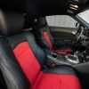 Nissan 370Z Leather Seats - Black & Red Suede - Installed - Front interior from passenger side