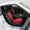 Nissan 370Z Leather Seats - Black & Red Suede - Installed - Front passenger seat wide angle