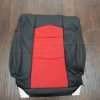Nissan 370Z upholstery kit - Black w/ Red Suede - Front backrest