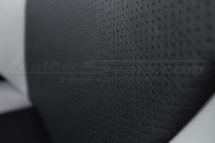 Lexus RX350 Leather Seats - Frost & Black - Perforation close-up