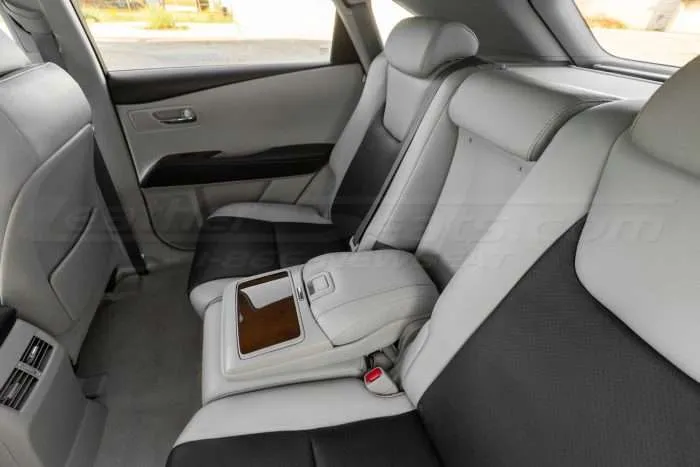 Lexus RX350 Leather Seats - Frost & Black - Rear seats with armrest down
