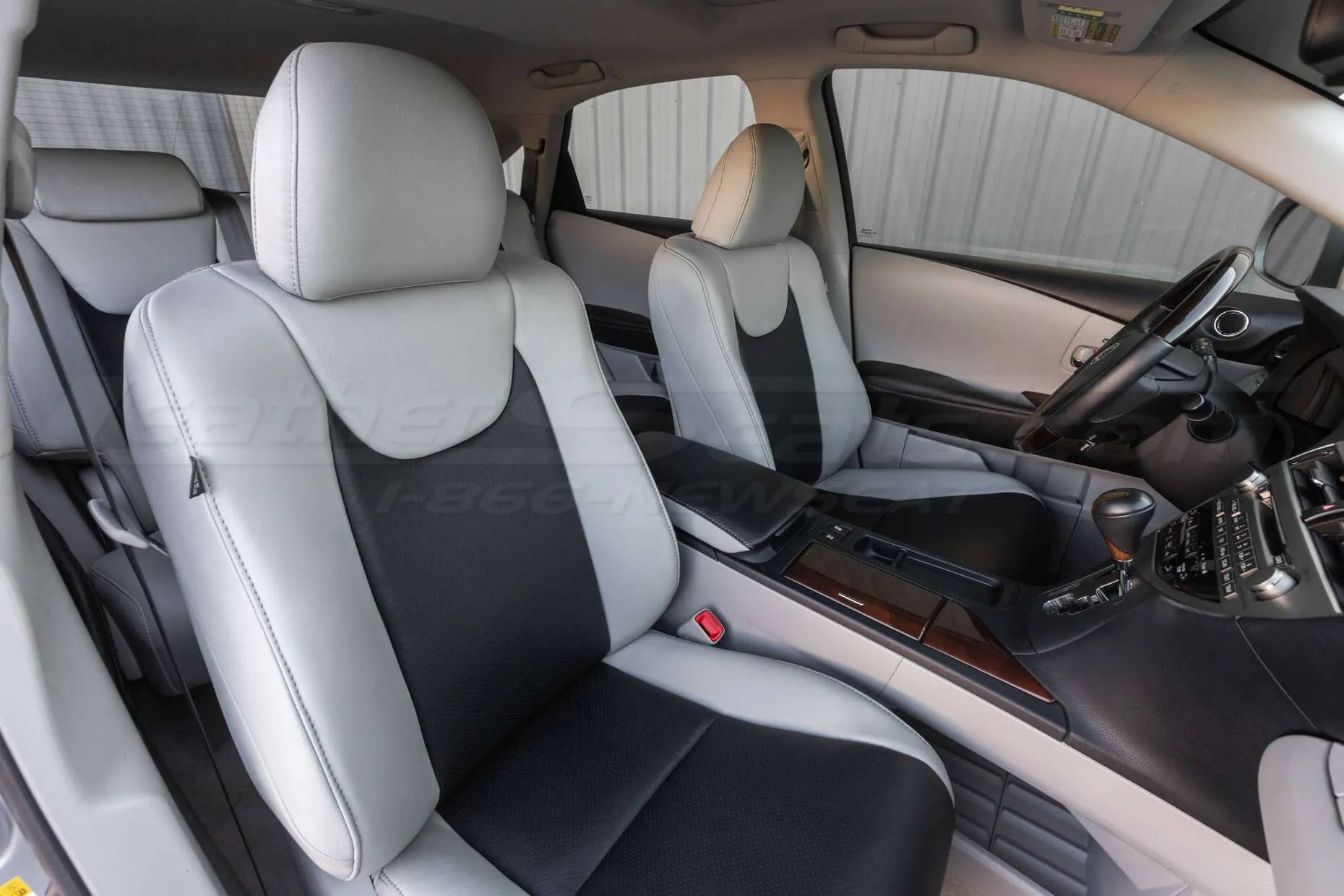 Lexus RX350 Leather Seats - Frost & Black - Front interior passenger side