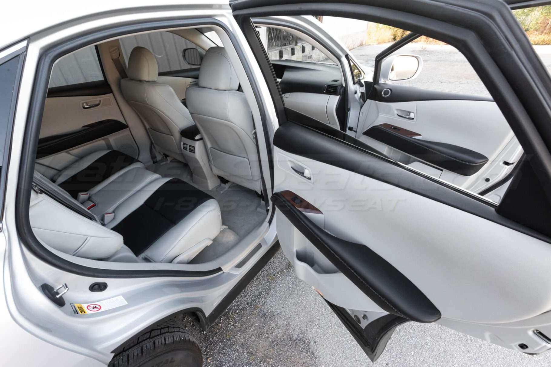Lexus RX350 Leather Seats - Frost & Black - Door panel inserts and armrest