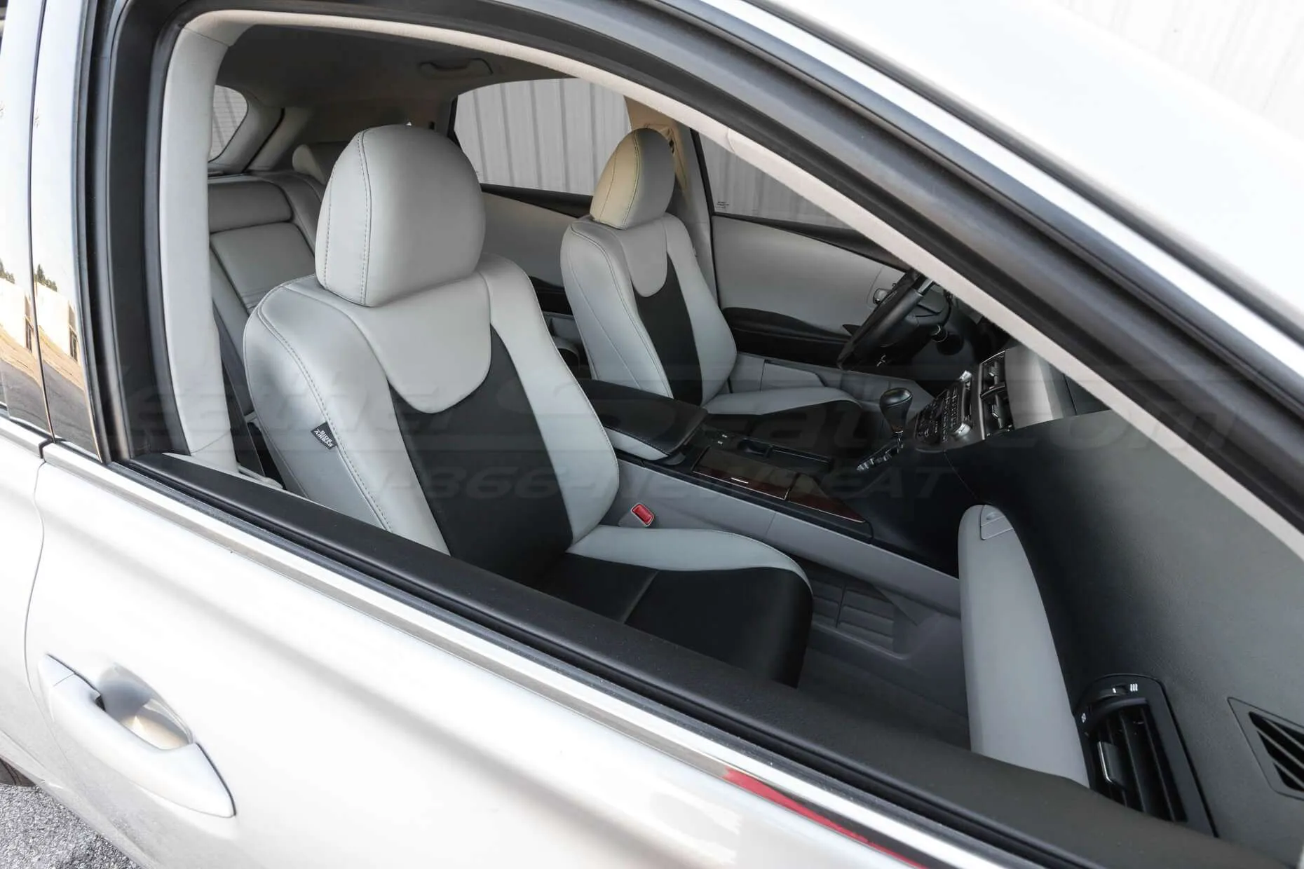 Lexus RX350 Leather Seats - Frost & Black - Interior through window view
