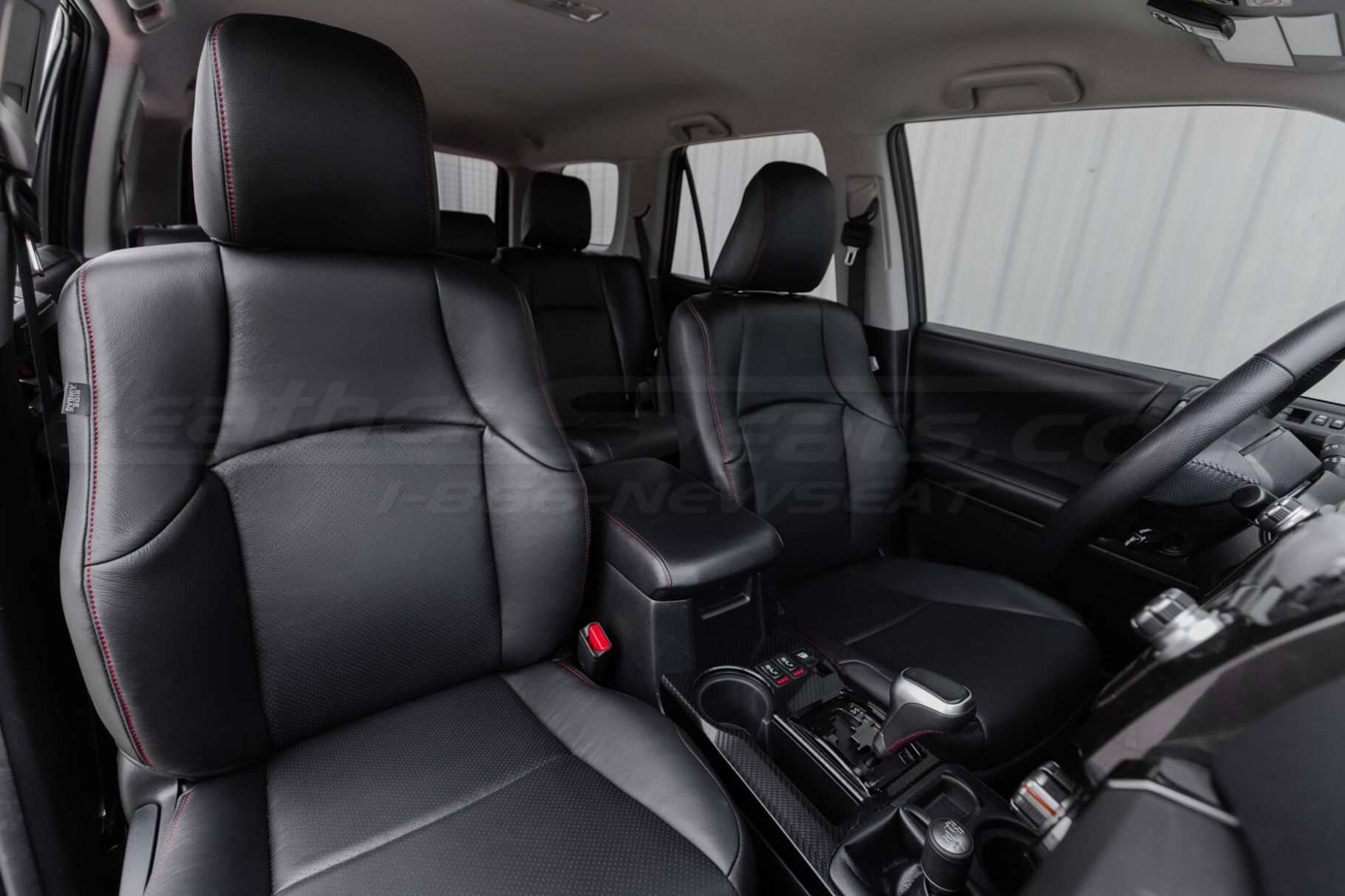2010-2018 Toyota 4runner Leather Seats - Black - Front interior from passenger side