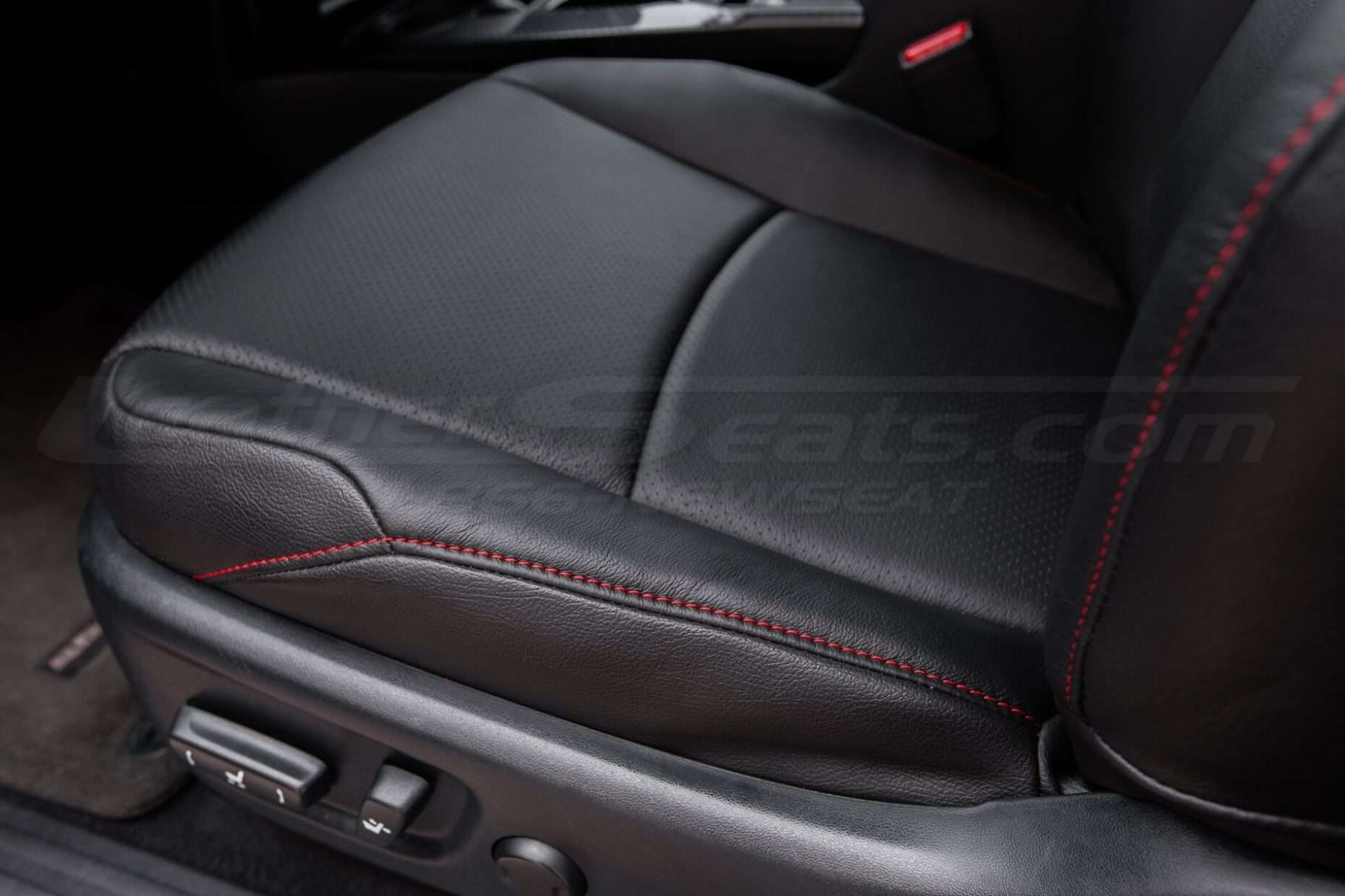 2010-2018 Toyota 4runner Leather Seats - Black - Front seat cushion side stitching