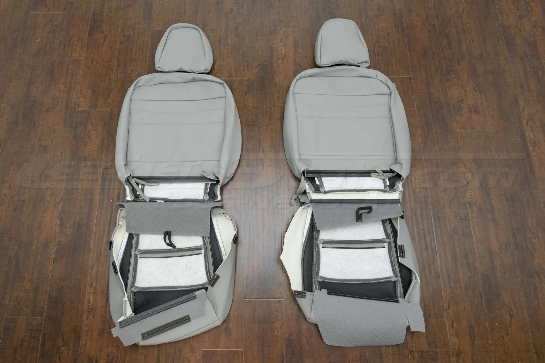 2011-2013 Subaru Forester Leather Seats - Ash - Back view of front seats