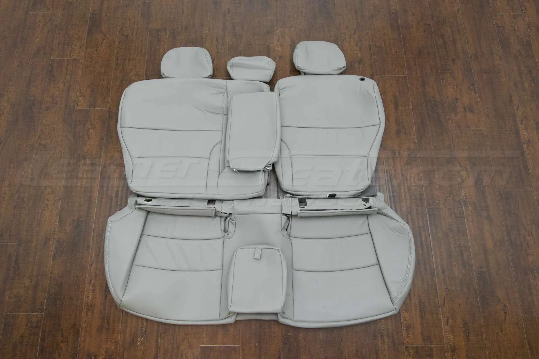 2011-2013 Subaru Forester Leather Seats - Ash - Installed Rear seat upholstery with armrest