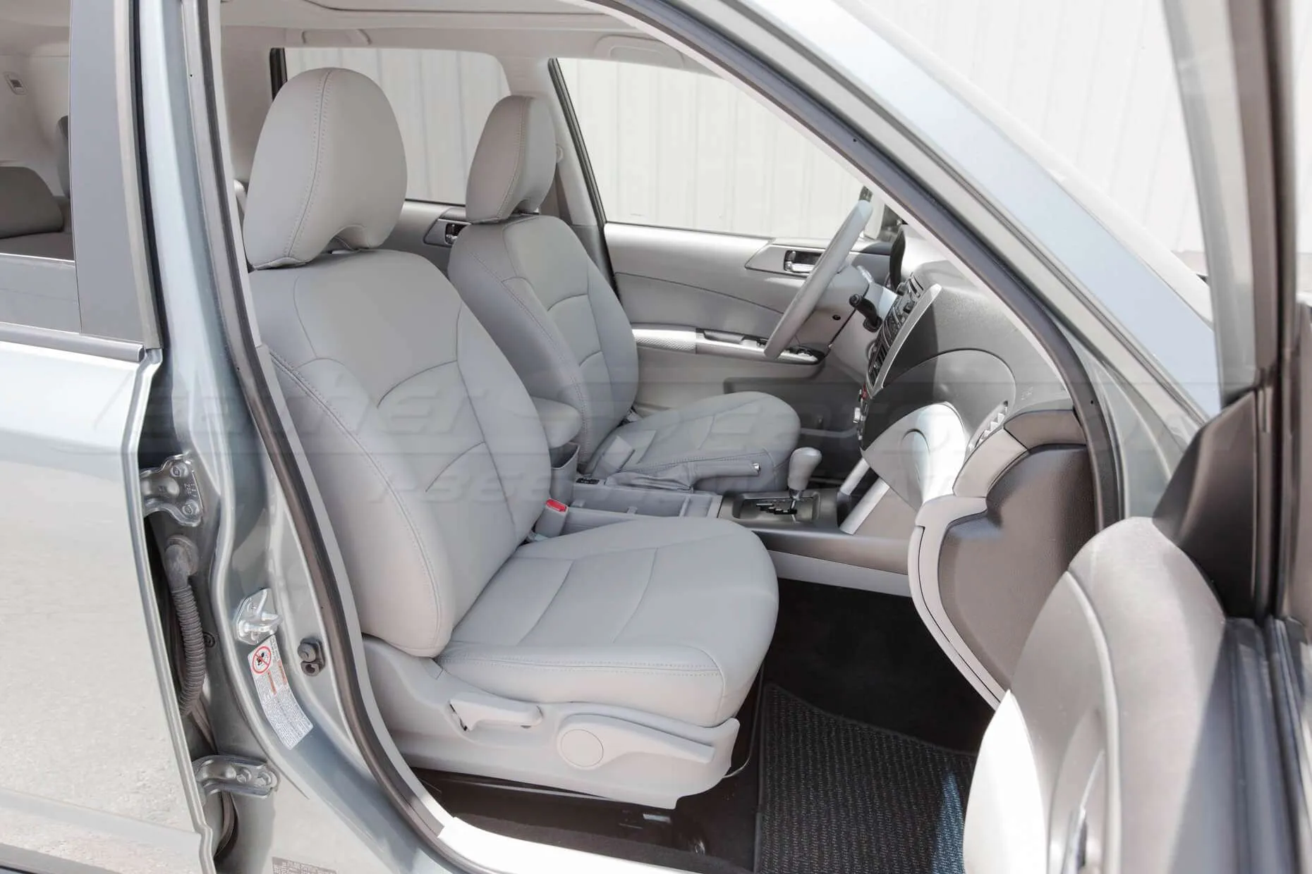 2011-2013 Subaru Forester Leather Seats - Ash - Installed Front interior from passenger side