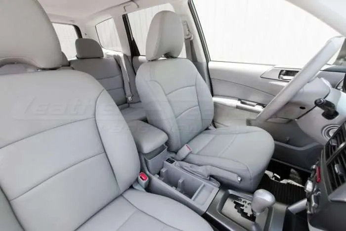 2011-2013 Subaru Forester Leather Seats - Ash - Installed Front drivers seat from passenget side