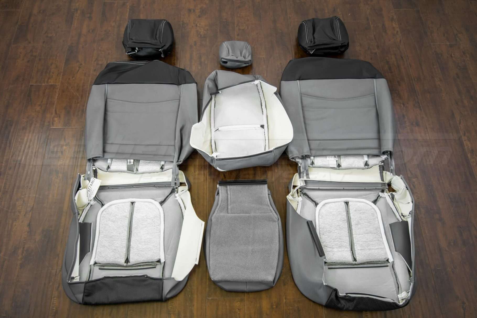 Back view of front seats