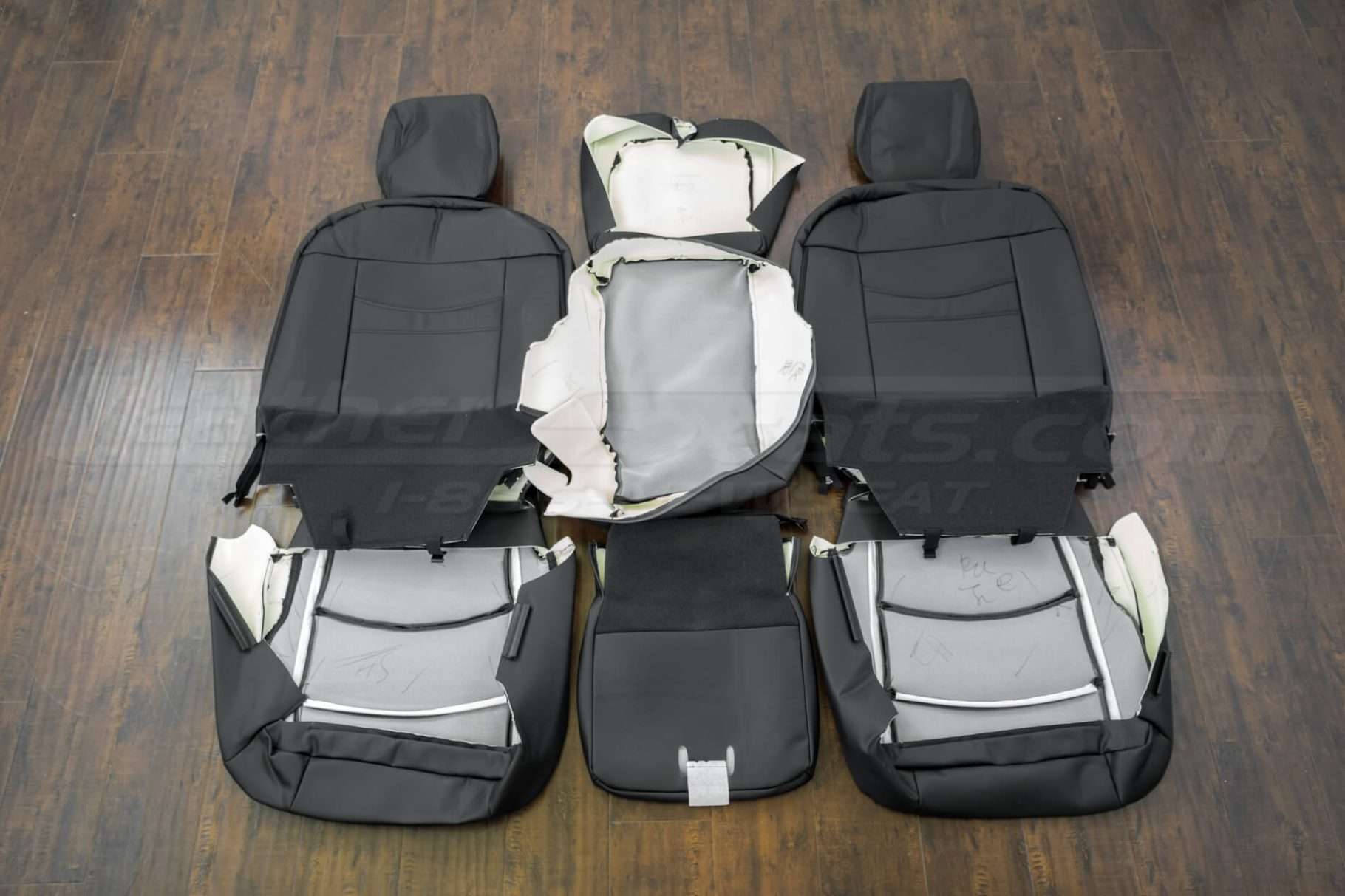 Back view of front seats