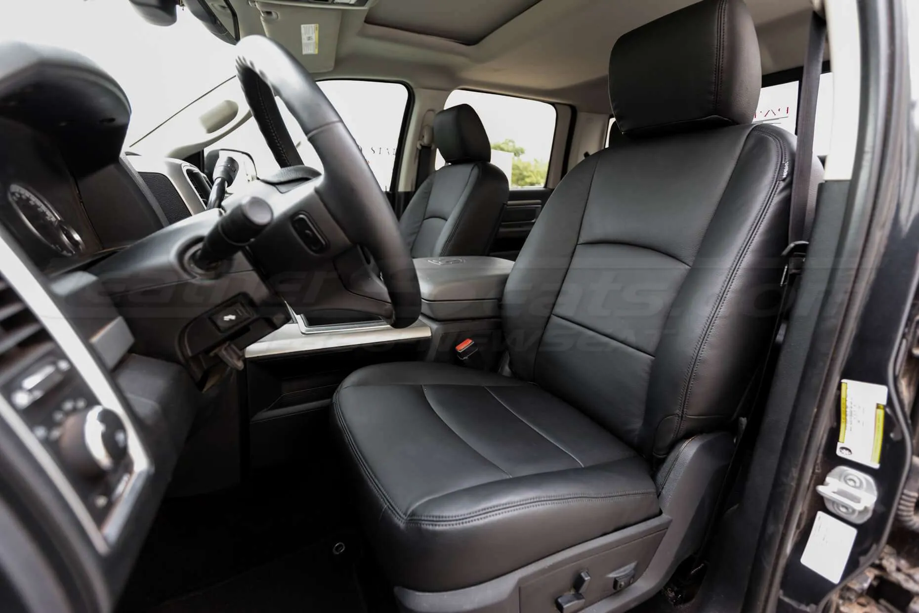 2013-2019 Dodge Ram Upholstery Kit - Black - Front driver seat