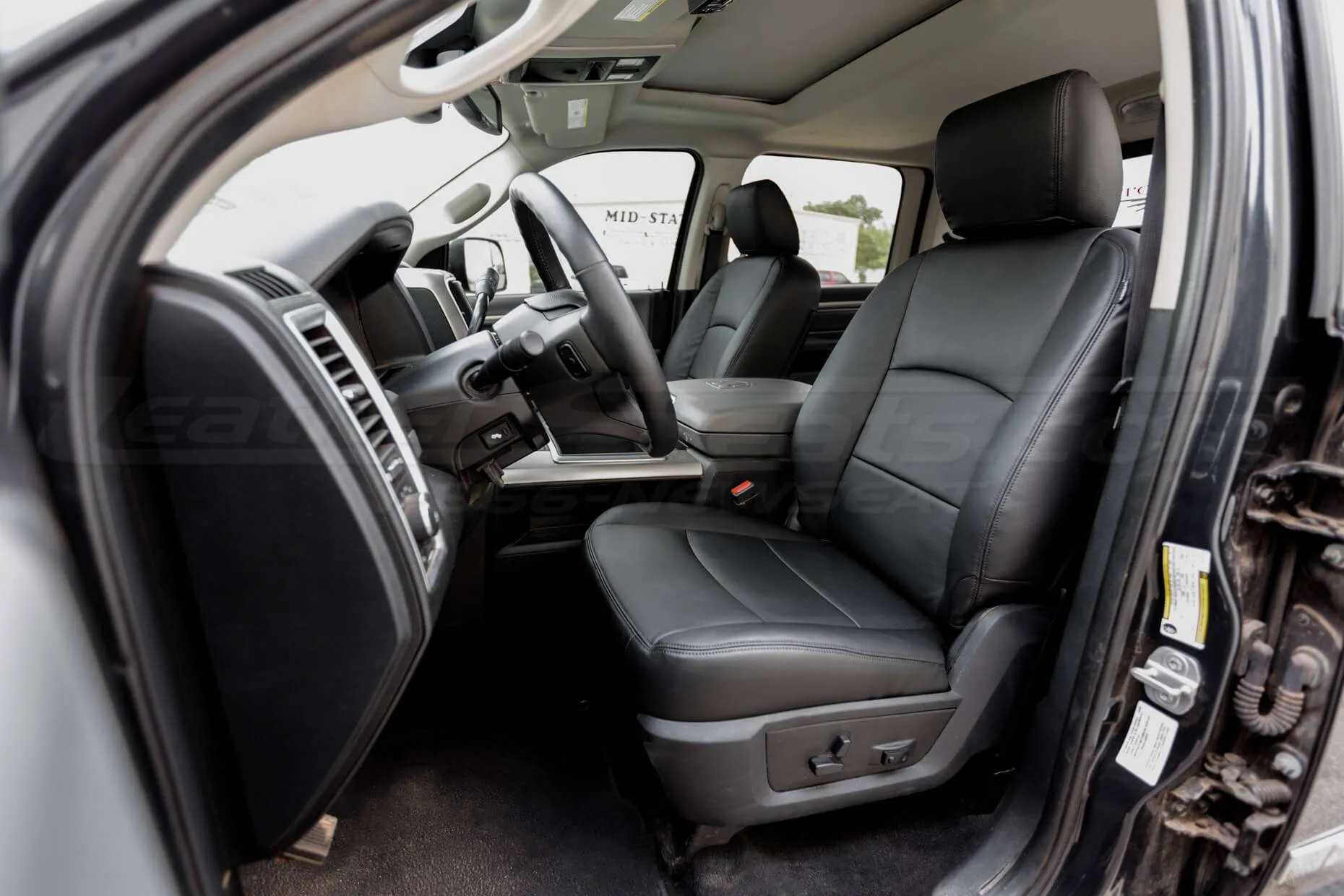 2013-2019 Dodge Ram Upholstery Kit - Black - Front interior driver side
