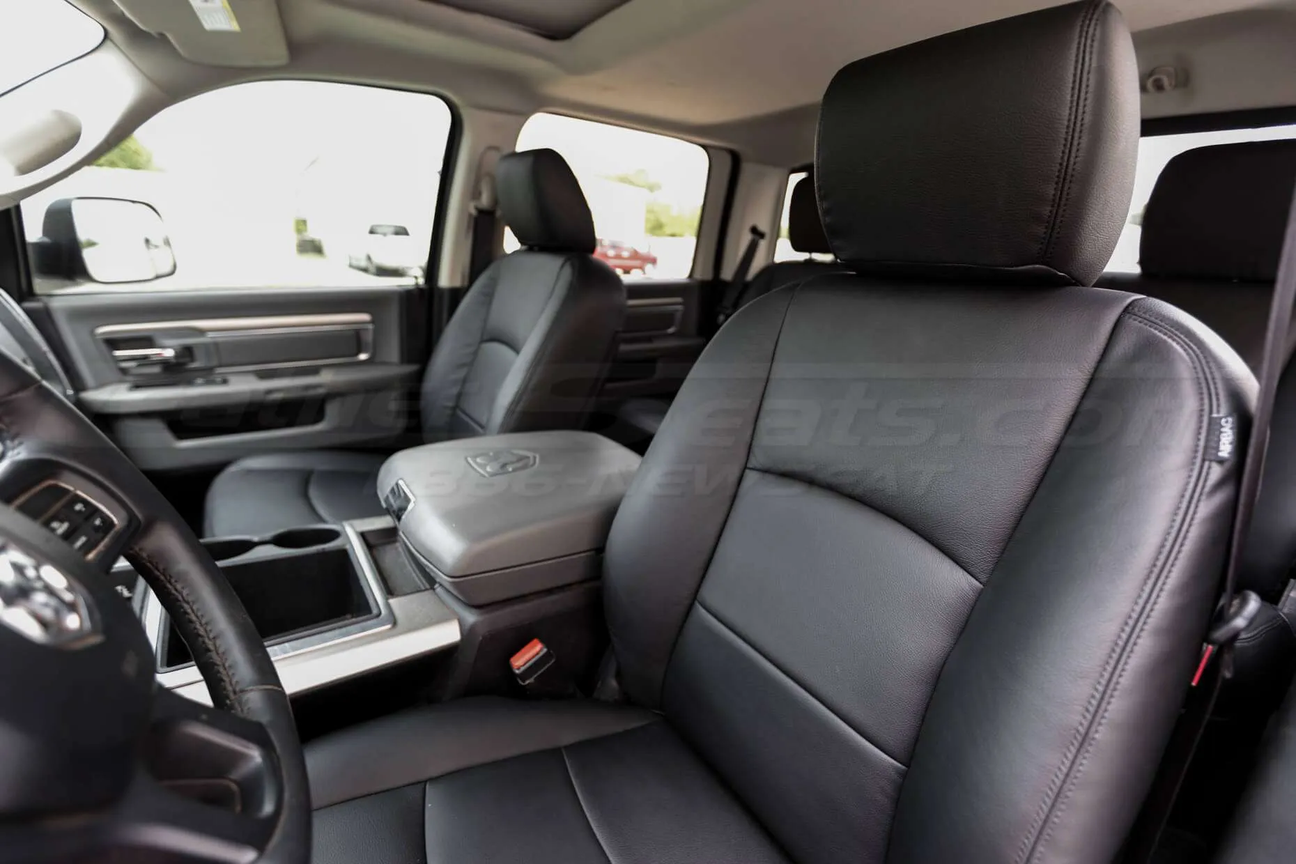Dodge Ram Black leather seats - Front interior