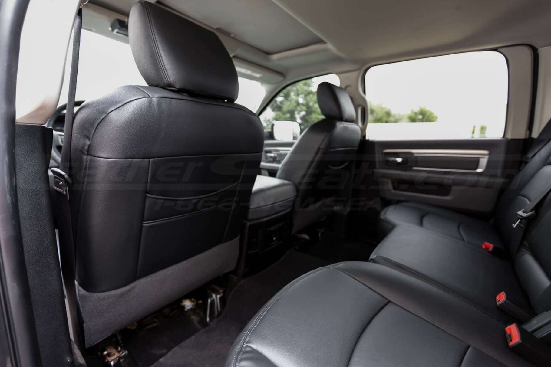 Back view of front seats