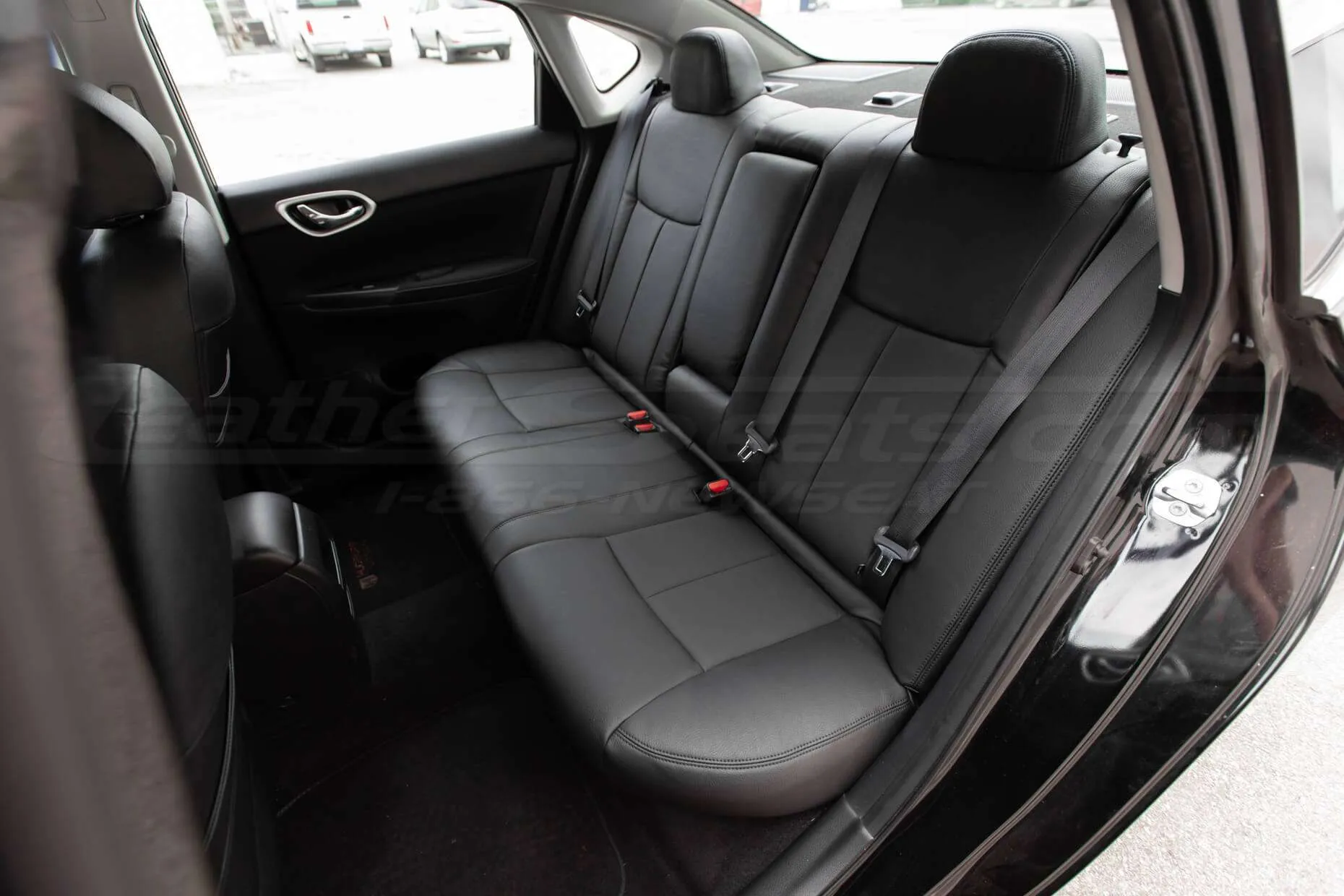 Nissan Sentra Leather Seats - Black - Installed - Rear seats