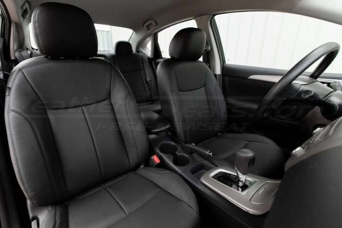 Nissan Sentra Leather Seats - Black - Installed - Front interior
