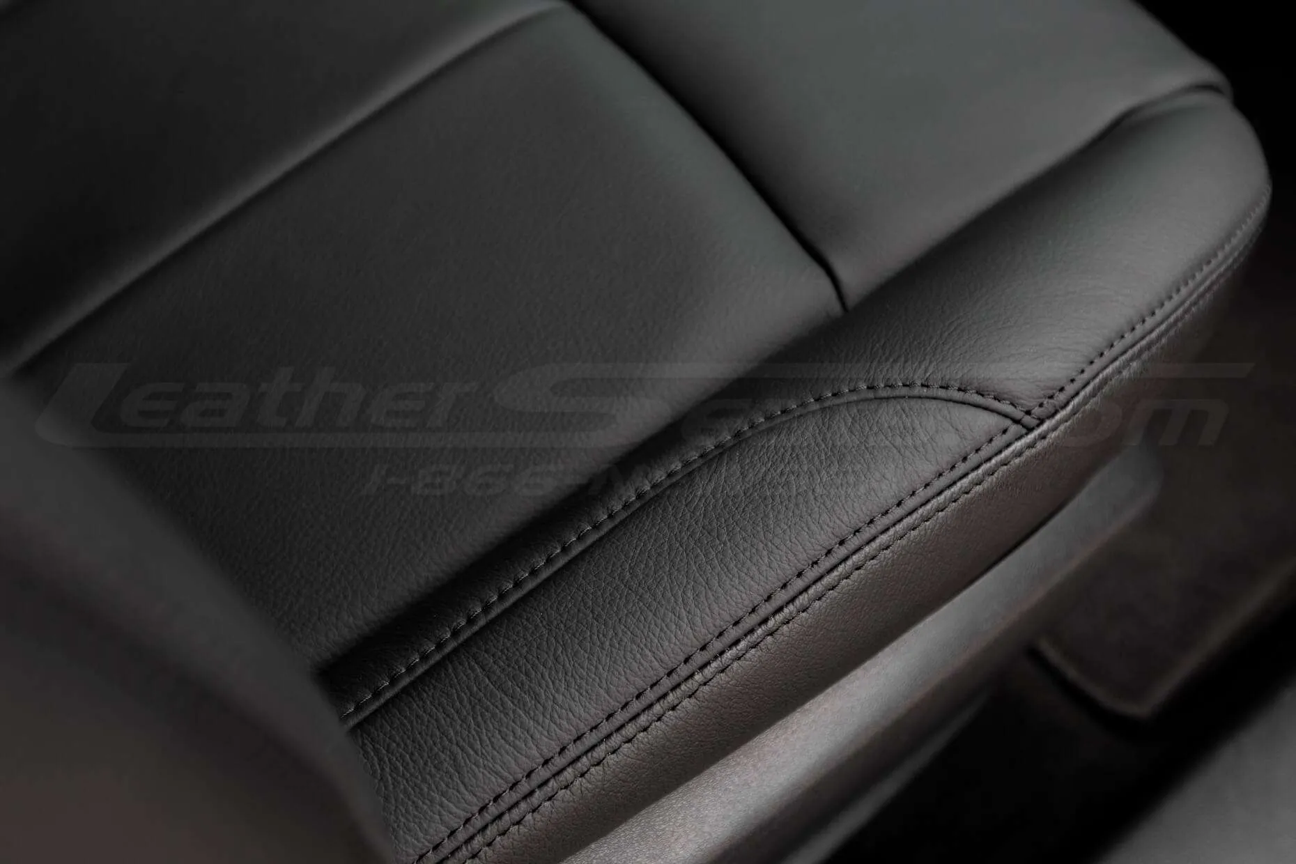 Nissan Sentra Leather Seats - Black - Installed - Seat cushion double-stitching