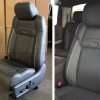 Toyota Tundra Leather Upholstery Kit - Black - Installed upholstery