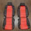 Toyota Tundra leather upholstery kit - black/bright red/piazza red