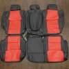 Toyota Tundra leather upholstery kit - Black/Bright Red/Piazza Red - Rear
